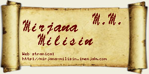 Mirjana Milišin vizit kartica